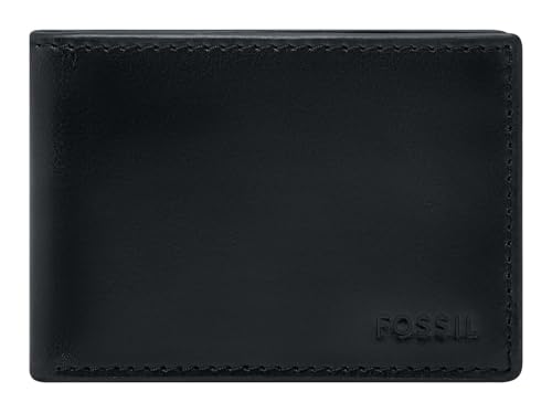 Fossil Derrick Portemonnaie-Set aus Leder oder Polyester für Männer Mattschwarz 11.43 cm L x 1.27 cm W x 7.62 cm H von Fossil