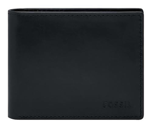 Fossil Derrick Portemonnaie-Set aus Leder oder Polyester für Männer Tiefschwarz 11.43 cm L x 1.27 cm W x 9.53 cm H von Fossil