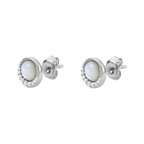 Fossil Ohrringe Für Frauen Sterling Silber, Höhe: 7.7mm Silber Sterling Silber Ohrringe, JFS00577040 von Fossil