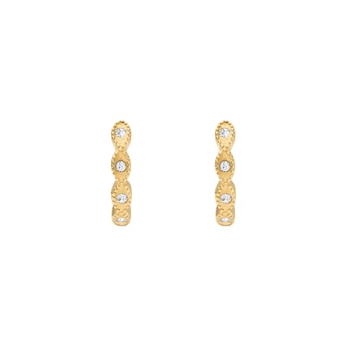 Fossil Ellis Damen Gold-Ton Messing Ohrringe, JF04913710 Fossil Ellis Damen Gold-Ton Messing Ohrringe, JF04913710 von Fossil
