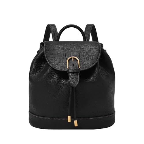 Fossil Everleigh Leder oder Baumwolle Handtasche für Damen, Graphit Schwarz von FOSSIL