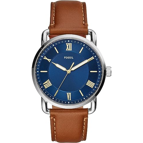 Fossil Copeland uhr für Herren, Quarzwerk mit Edelstahl- oder Lederarmband, Blau, 42MM von Fossil