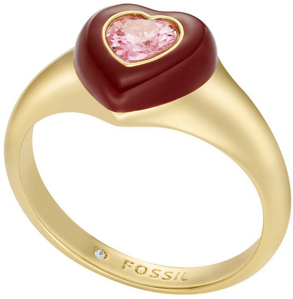 Fossil Fingerring SADIE, Herz, JA7229710, mit Zirkonia (synth) von Fossil