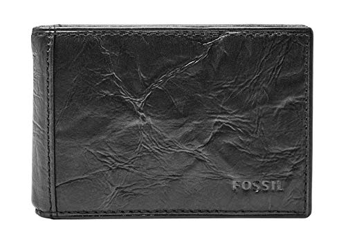 Fossil Geldbörse für Herren Neel, Leder Bifold schwarz 10,16 cm L x 1,27 cm B x 6,99 cm H ML3887001 von Fossil