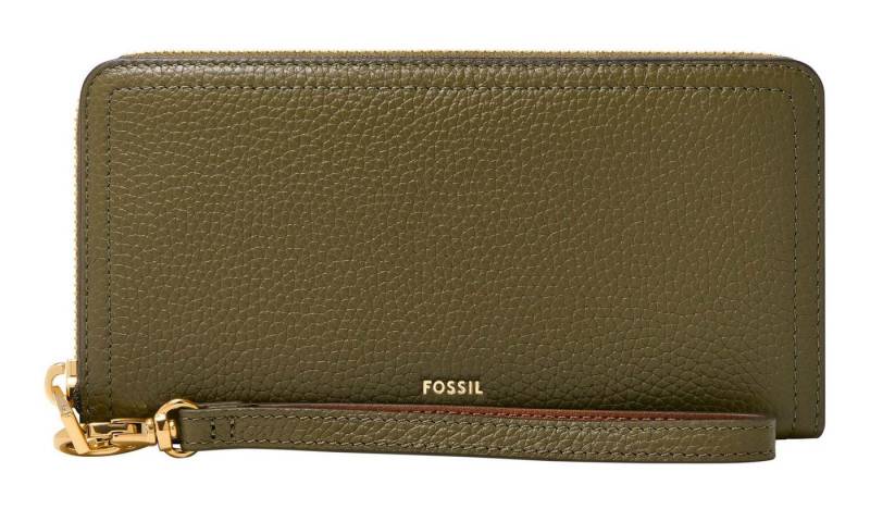 Fossil Geldbörse RFID Zip Around Clutch, aus echtem Leder mit RFID-Blocker Schutz von Fossil