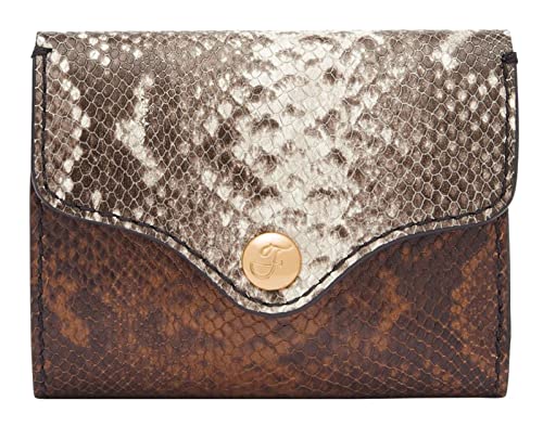 Fossil Geldbörse für Damen – Trifold Heritage geprägt Leder Python-Optik, SL8282874 – 9,8 cm L x 2,1 cm B x 8 cm H von Fossil