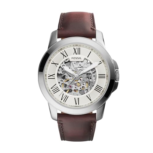 Fossil Grant Automatik mit braunem Lederarmband für Herren ME3099 von Fossil