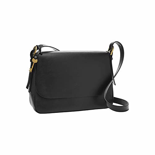 Fossil Harper Damen Leder Große Klappe Crossbody Geldbörse Handtasche für Frauen, Schwarz, Einheitsgröße von FOSSIL
