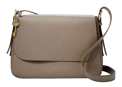 Fossil Tasche für Frauen Harper, Leder Klappe Crossbody graystone 31.75cm L x 10.795cm B x 24.13cm H ZB1568788 von Fossil