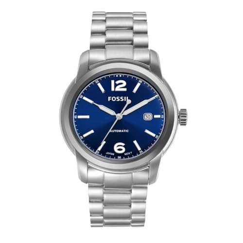 Fossil Herren Analog Automatik Uhr mit Edelstahl Armband ME3244 von Fossil