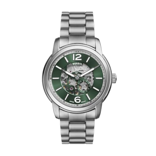 Fossil Herren Analog Automatik Uhr mit Edelstahl Armband ME3262 von FOSSIL