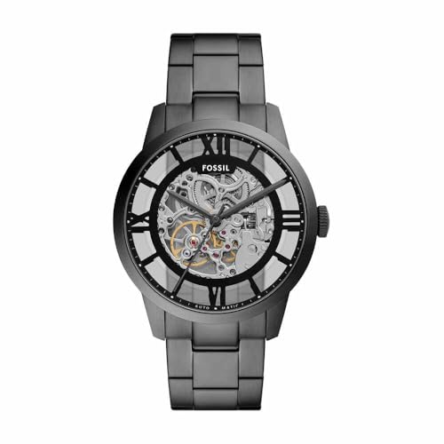 Fossil Herren Analog Mechanisches Handaufzugswerk Uhr mit Edelstahl Armband ME3268 von FOSSIL