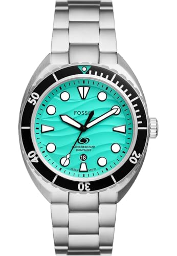 Fossil Herren Analog Quarz Uhr mit Edelstahl Armband FS6066 von Fossil