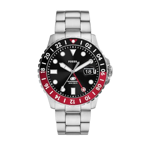 Fossil Herren Analog Quarz Uhr mit Edelstahl Armband FS6092 von FOSSIL