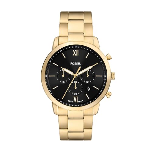 Fossil Herren Analog Quarz Uhr mit Edelstahl Armband FS6093 von Fossil