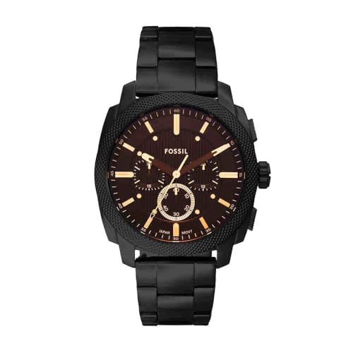 Fossil Herren Analog Quarz Uhr mit Edelstahl Armband FS6097 von Fossil
