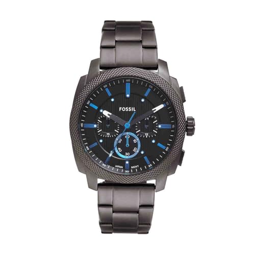 Fossil Herren Analog Quarz Uhr mit Edelstahl Armband FS6098 von Fossil