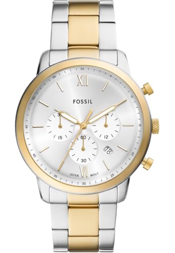 Fossil Herren Analog Quarz Uhr mit Edelstahl Armband FS6112 von Fossil