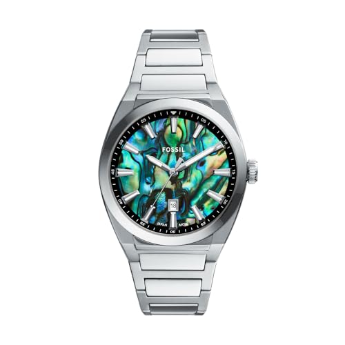 FOSSIL Herren Analog Quarz Uhr mit Edelstahl Armband FS6114 von FOSSIL
