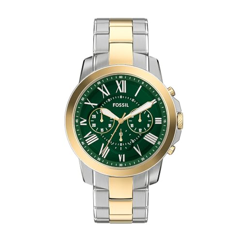 Fossil Herren Analog Quarz Uhr mit Edelstahl Armband FS6131 von FOSSIL