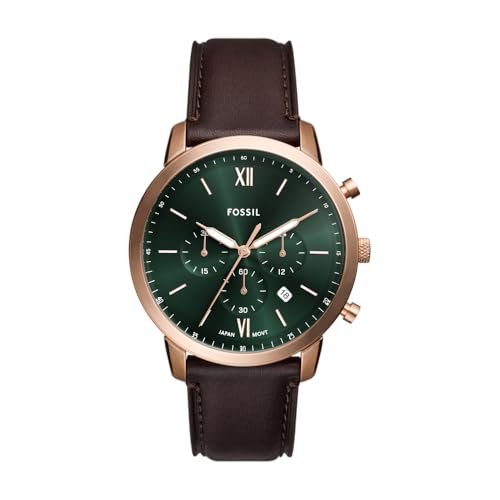 FOSSIL Herren Analog Quarz Uhr mit Leder Armband FS6073 von FOSSIL