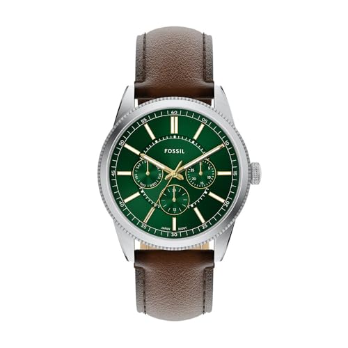 Fossil Herren Analog Quarz Uhr mit Leder Armband FS6137 von FOSSIL
