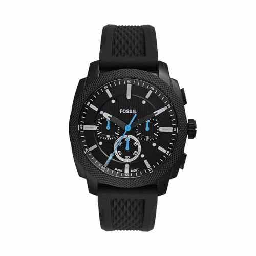 Fossil Herren Analog Quarz Uhr mit Silikon Armband FS6099 von FOSSIL
