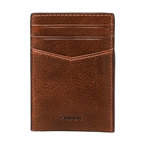 Fossil Geldbörse für Herren Andrew, LederKartenetui cognac 7,2 cm L x 0,5 cm B x 10 cm H ML4173222 von Fossil