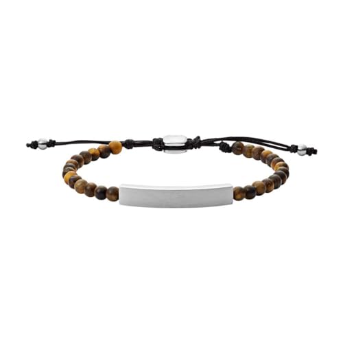 Fossil Armband Für Männer Vintage Casual, Länge: 170mm ~ 250mm Braun Semi-Precious Armband, JF03176040 von Fossil