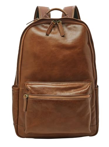 Fossil Tasche für Männer Buckner, LederRucksack cognac 30,5 cm L x 12,7 cm B x 45,7 cm H MBG9465222 von Fossil