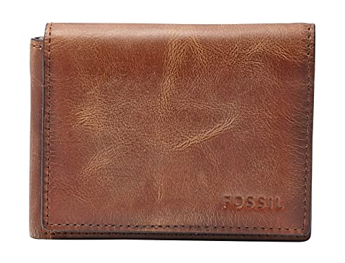 Fossil Brieftasche für Männer Derrick, 100% Leder Bifold braun 10,16 cm L x 1,9 cm B x 8,3 cm H ML3700200 von Fossil