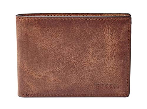 Fossil Brieftasche für Herren Derrick, 100% Leder Bifold braun 11 cm L x 1,5 cm B x 7,5 cm H ML3709200 von Fossil