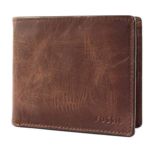 Fossil Brieftasche für Herren Derrick, Leder Bifold braun 11,43 cm L x 1,9 cm B x 8,89 cm H ML3771200 von Fossil