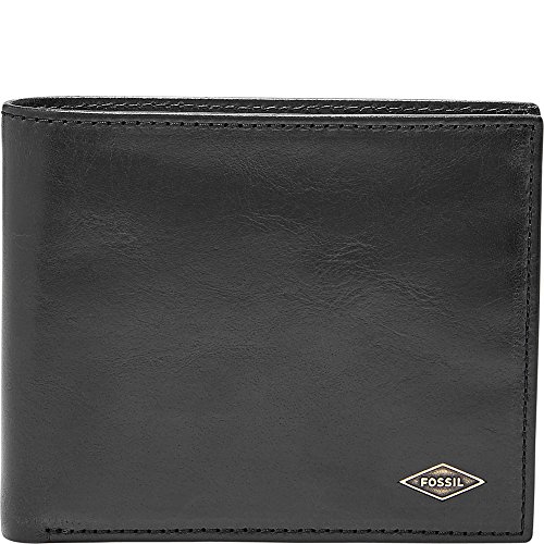 Fossil Herren Bifold Coin Pocket Wallet Geldbörse, Schwarz, Einheitsgröße von Fossil