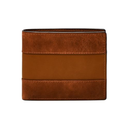 Fossil Geldbörse für Herren Everett, Leder Bifold Medium braun 11,5 cm L x 2,5 cm B x 9,6 cm H ML4400210 von FOSSIL