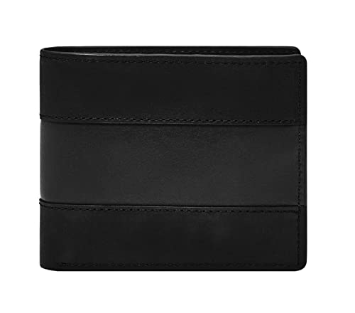 Fossil Geldbörse für Herren Everett, Leder Bifold schwarz 11,5 cm L x 2,5 cm B x 9,6 cm H ML4400001 von Fossil