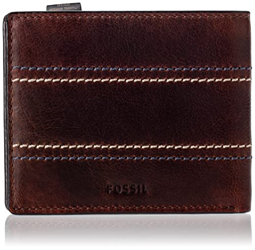 Fossil Geldbörse für Herren Reese, Leder Bifold braun 11,43 cm L x 1,9 cm B x 8,89 cm H ML3980200 von FOSSIL