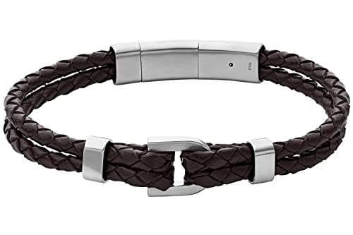 FOSSIL Armband Für Männer Heritage, Innenlänge:180~195mm Silber Edelstahlarmband, JF04203040 von Fossil