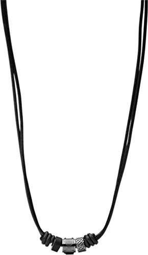 Fossil Halskette Für Männer, Schwarze Edelstahl-Halskette, JF00501797 von Fossil