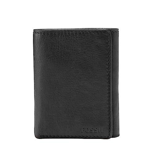 Fossil Herren Leder Trifold Geldbörse, Ingram Black, Einheitsgröße von Fossil