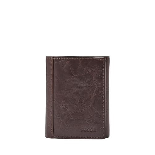 Fossil Herren Leder Trifold Geldbörse, Neelbraun, Einheitsgröße von Fossil