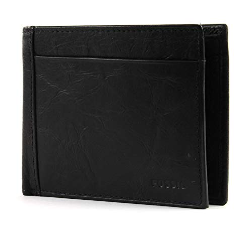 Fossil Geldbörse für Herren Neel, Leder Bifold schwarz 11,4 cm L x 2,5 cm B x 9,5 cm H ML3890001 von Fossil