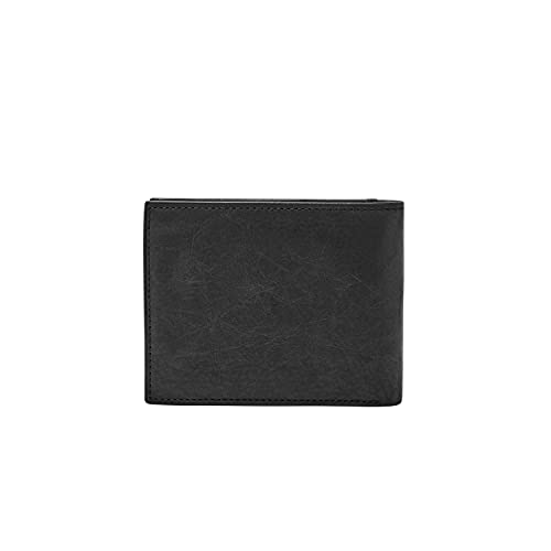 Fossil Herren RFID Flip ID Bifold Wallet Geldbörse, Schwarz, Einheitsgröße von Fossil