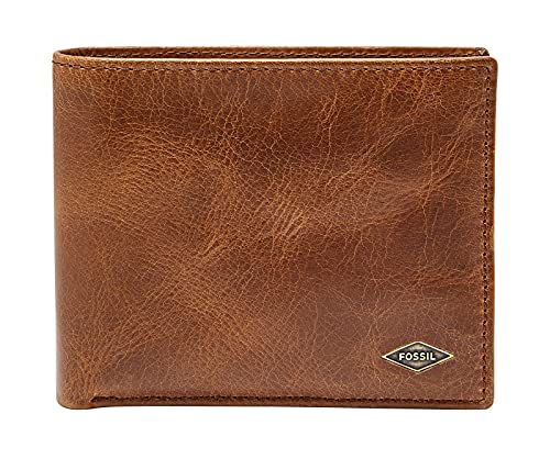 Fossil Geldbörse für Männer Ryan, Leder Bifold Dunkelbraun 12,4 cm L x 0,5 cm B x 8,9 cm H ML3829201 von Fossil