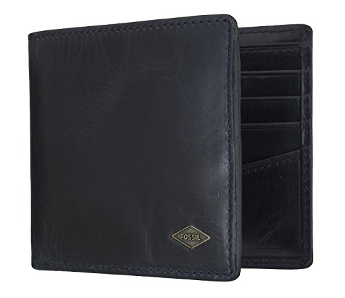 Fossil Geldbörse für Männer Ryan, Leder Bifold Navy 10,8 cm L x 1,91 cm B x 8,89 cm H ML3729400 von Fossil