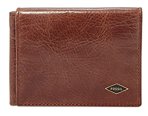 Fossil Brieftasche für Männer Ryan, Leder Trifold Dunkelbraun 10,16 cm L x 1,9 cm B x 8,3 cm H ML3733201 von Fossil