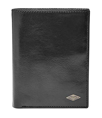 Fossil Geldbörse für Männer Ryan, Leder Bifold schwarz 10,16 cm L x 2,54 cm B x 12,7 cm H ML3734001 von Fossil