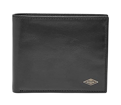Fossil Brieftasche für Männer Ryan, Leder Bifold schwarz 11,4 cm L x 2,5 cm B x 9,5 cm H ML3736001 von FOSSIL