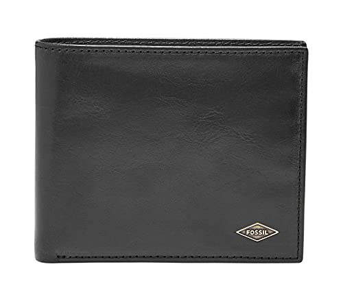 Fossil Brieftasche für Männer Ryan, Leder Bifold schwarz 11,4 cm L x 2,5 cm B x 9,5 cm H ML3736001 von Fossil