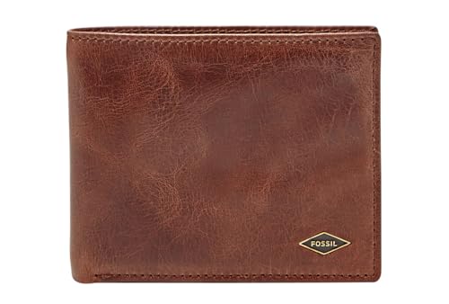 Fossil Geldbörse für Männer Ryan, Leder Bifold Dunkelbraun 10,8 cm L x 1,91 cm B x 8,89 cm H ML3729201 von Fossil